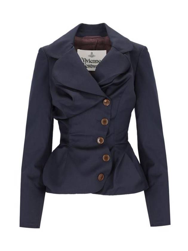 Women's Single Breasted Blazer Jacket Navy - VIVIENNE WESTWOOD - BALAAN 2