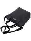 Coated Canvas Mini Tote Bag Black - LACOSTE - BALAAN 5