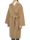 Rovo Wrap Wool Singe Coat Beige - MAX MARA - BALAAN 5