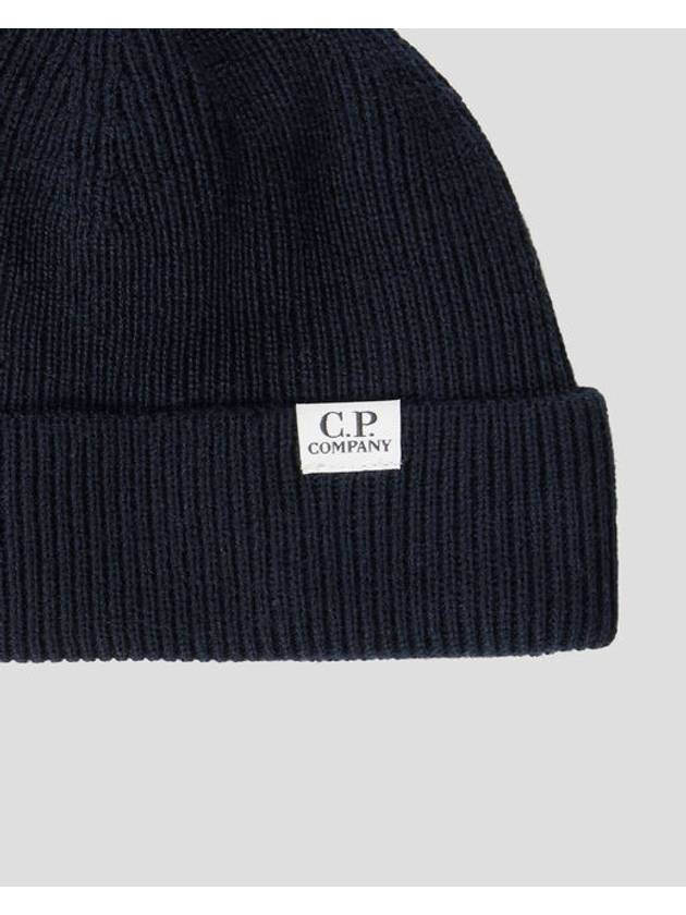 Re-Wool Short Beanie Black - CP COMPANY - BALAAN 3