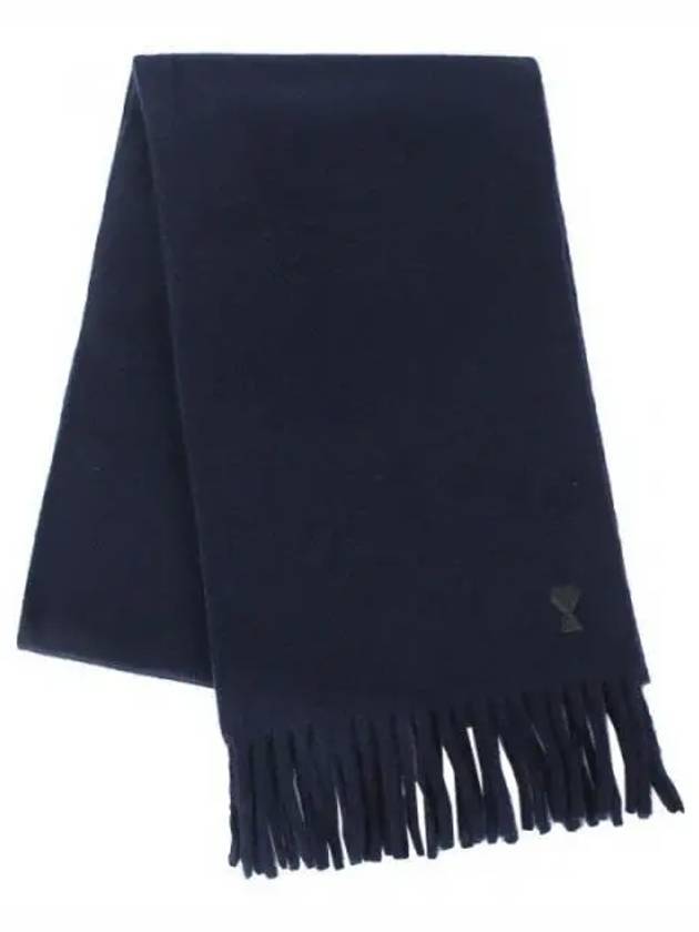 Muffler Scarf USF421AW0059 4011 NAVY BLUE - AMI - BALAAN 2