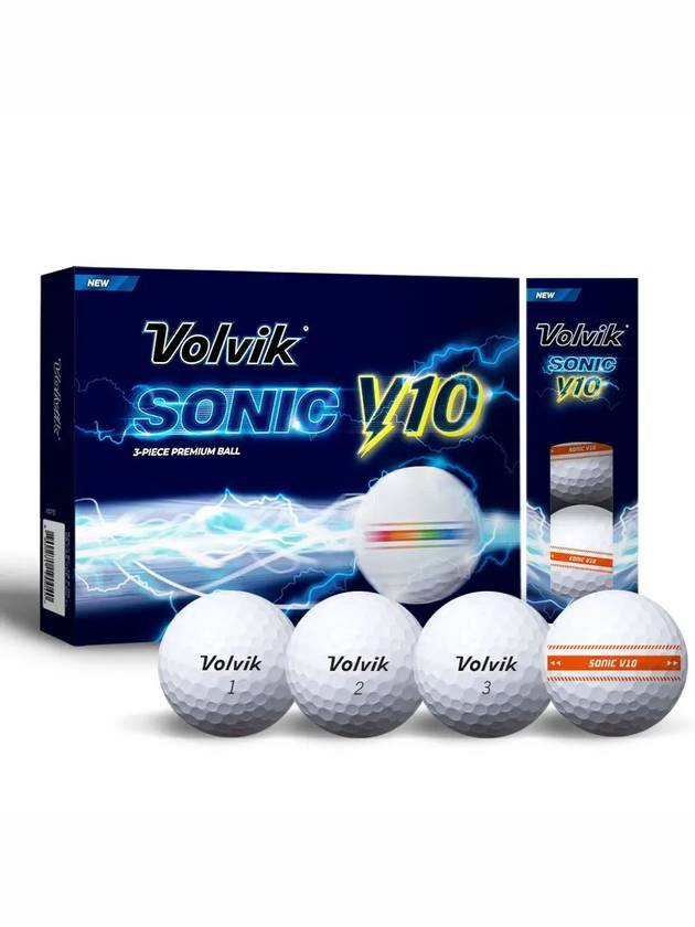 Golf Ball Sonic V10 Soft Track 3 Piece Multi 1 Dozen 12 Balls - VOLVIK - BALAAN 7