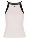 Buckle Contrast Sleeveless White - COURREGES - BALAAN 2