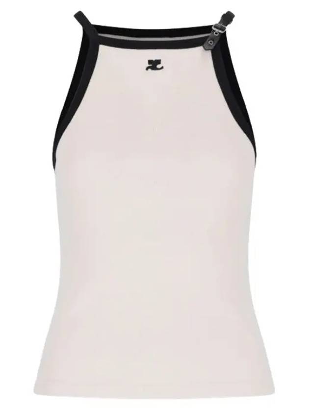 Buckle Contrast Sleeveless White - COURREGES - BALAAN 2