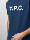 VPC Logo Printing Men's Short Sleeve TShirt Blue COBQX H26976 IAF - A.P.C. - BALAAN 5