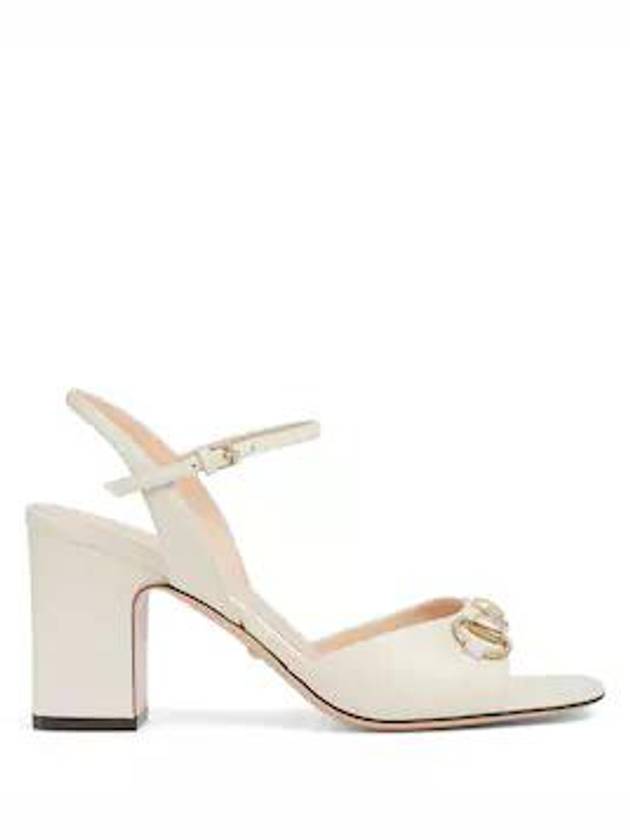 Women's Horsebit Sandals Heels White - GUCCI - BALAAN 1