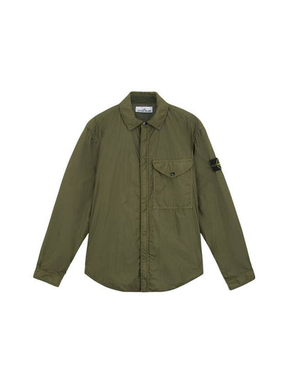 Logo Patch Zip Up Jacket Green - STONE ISLAND - BALAAN 2