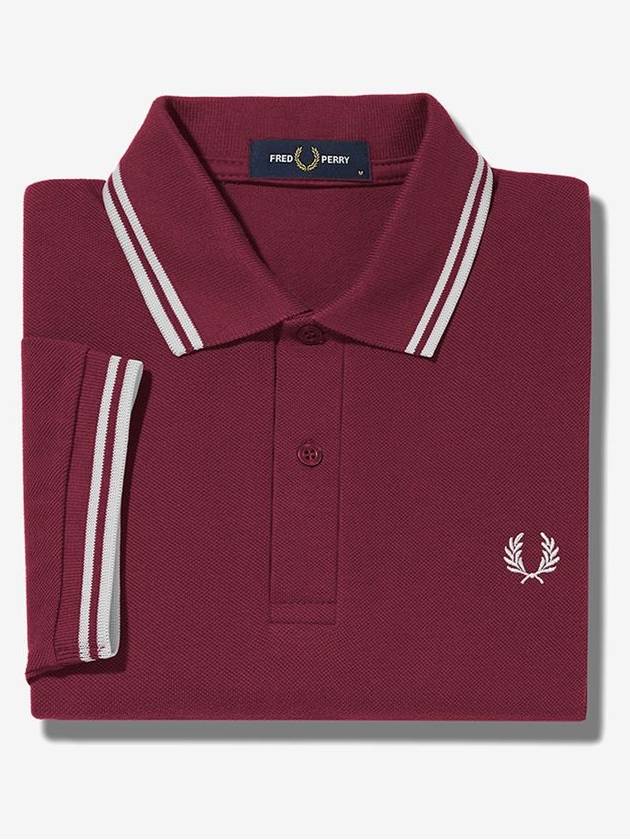 [Fred Perry] Twin Tipped Fred Perry Shirt - Port/White - FRED PERRY - BALAAN 3