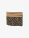 FF Logo Card Wallet Brown - FENDI - BALAAN 3