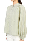 Women Puff Sleeve Cotton Blouse Light Green - VANESSA BRUNO - BALAAN 3