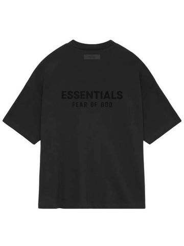 V Neck Short Sleeve T-Shirt Black - FEAR OF GOD ESSENTIALS - BALAAN 1