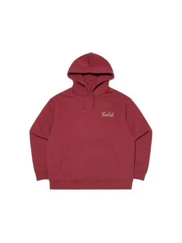 KODAK Apparel Essential Lettering Heavy Weight Hooded Sweatshirt RED - KODO - BALAAN 1