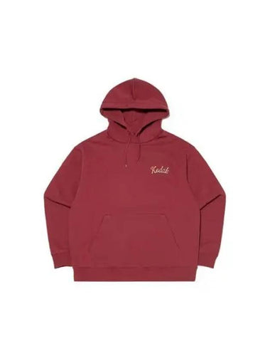 KODAK Apparel Essential Lettering Heavy Weight Hooded Sweatshirt RED - KODO - BALAAN 1