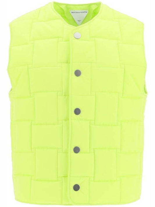 Women's Gillette Padded Vest Acid Kiwi - BOTTEGA VENETA - BALAAN.