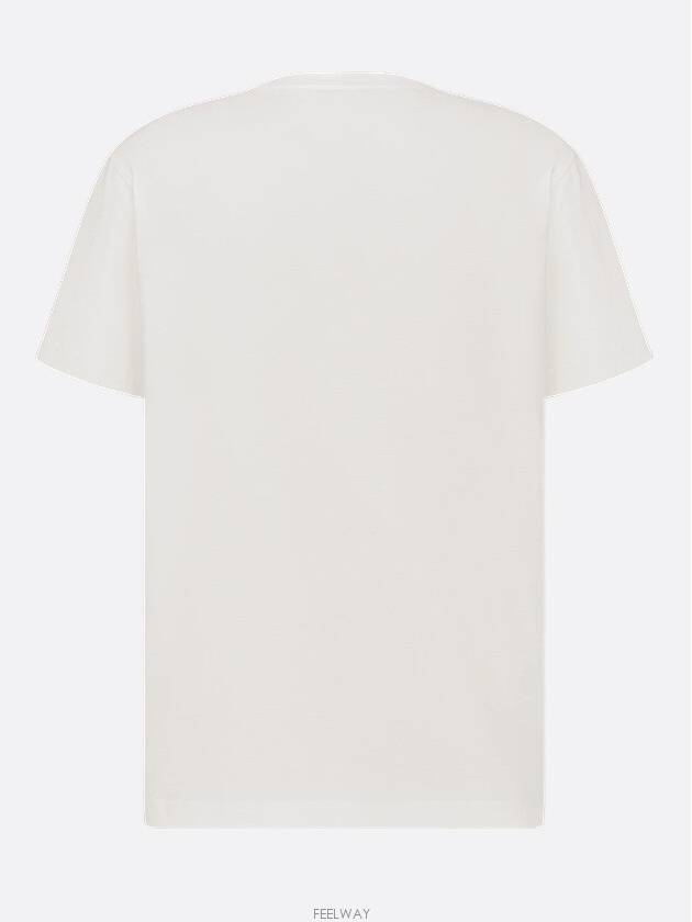 Italic Coral Relaxed-Fit Short Sleeve T-Shirt White - DIOR - BALAAN 7