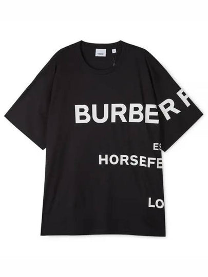 Horseferry Short Sleeve T-Shirt Black - BURBERRY - BALAAN 2