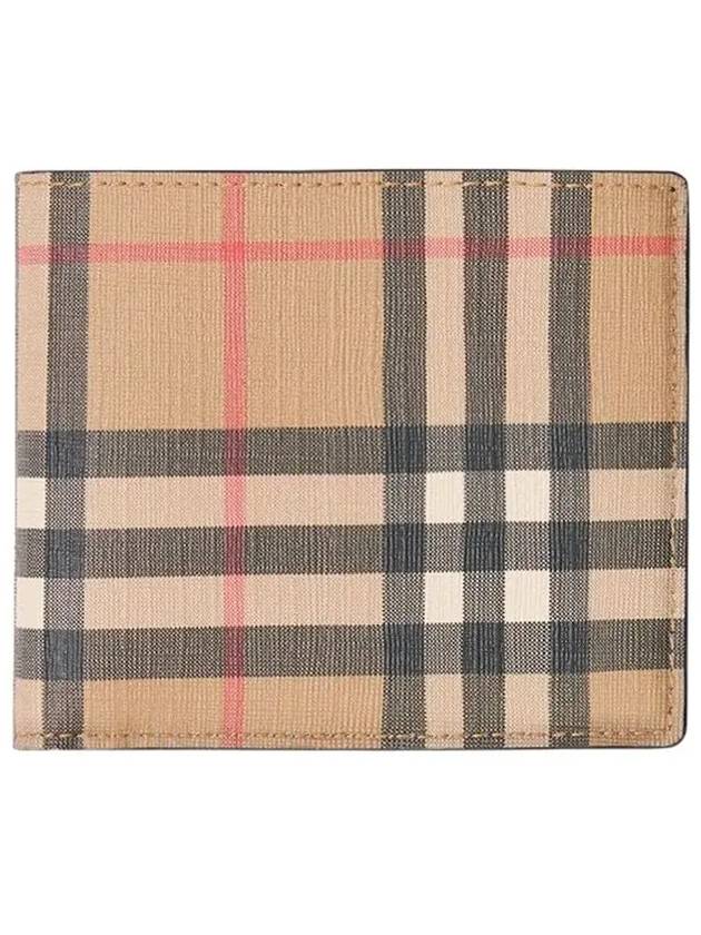 Vintage Check E Canvas Halfwallet - BURBERRY - BALAAN.