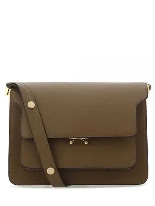 Saffiano Trunk Medium Shoulder Bag Brown - MARNI - BALAAN 2