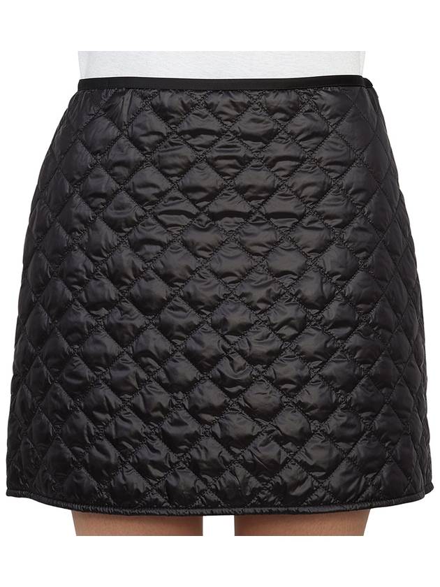 Padded Mini A-Line Skirt Black - MONCLER - BALAAN 6