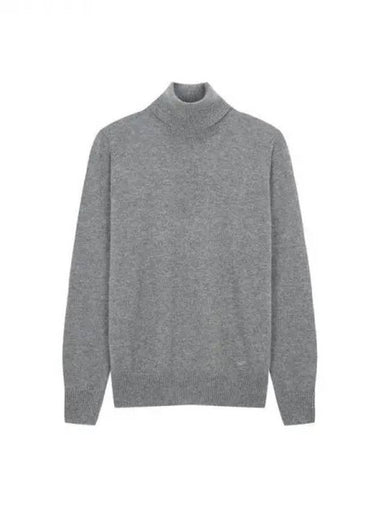 Men s Easy Cashmere Turtleneck Knit Melange Gray 271100 - EMPORIO ARMANI - BALAAN 1