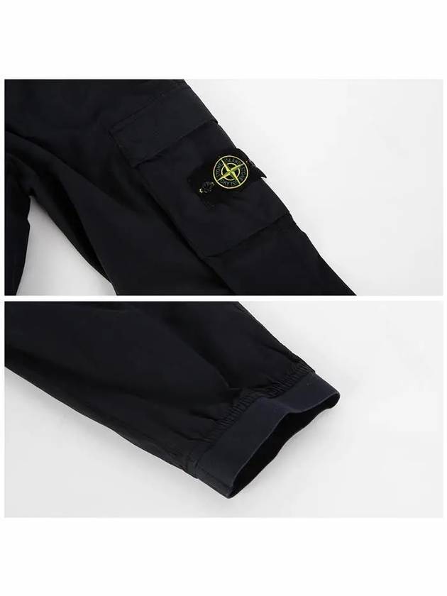 Stretch Cotton Tela Paracadute Cargo Straight Pants Navy Blue - STONE ISLAND - BALAAN 7