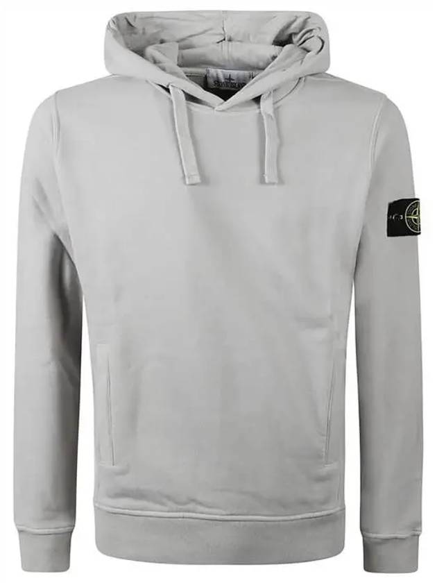 Wappen Patch Brushed Cotton Fleece Hoodie Grey - STONE ISLAND - BALAAN 2