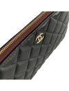 Classic Small Caviar Gold Pouch Bag Black - CHANEL - BALAAN 5