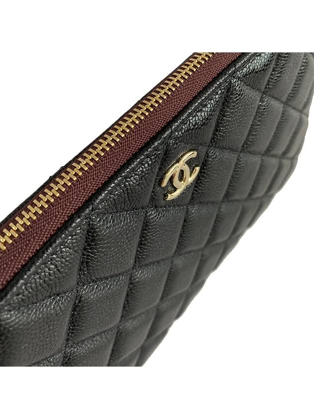 Classic Small Caviar Gold Pouch Bag Black - CHANEL - BALAAN 5