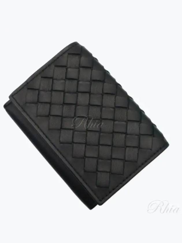 Intrecciato Small Card Wallet Black - BOTTEGA VENETA - BALAAN 2