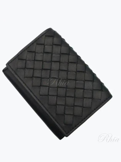 Intrecciato Small Card Wallet Black - BOTTEGA VENETA - BALAAN 2