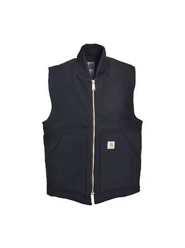 Relaxed Fit Firm Duck Insulated Rib Collar Vest 106676 BLK - CARHARTT - BALAAN 1