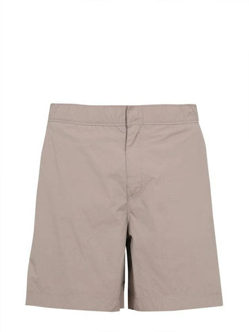 Back Pocket Cotton Blend Shorts Grey - TEN C - BALAAN 1