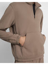 Rib Half-Zip Trainer Knit Top Fossil - THEORY - BALAAN 4