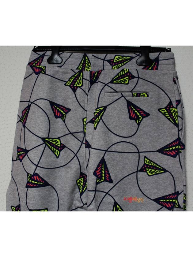 Gray fluorescent airplane printing training shorts - KENZO - BALAAN 5