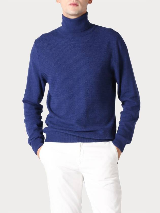 Made In Italy Roll Neck Cashmere Blend Sweater F SNIT59 BL - PANICALE - BALAAN 1