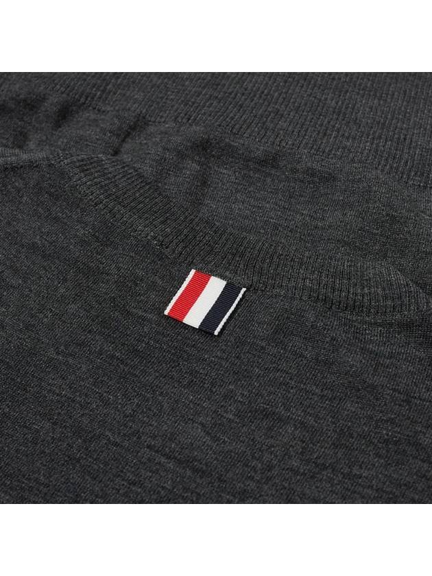 4 Bar Armband Classic Merino Wool Knit Top Dark Grey - THOM BROWNE - BALAAN 5