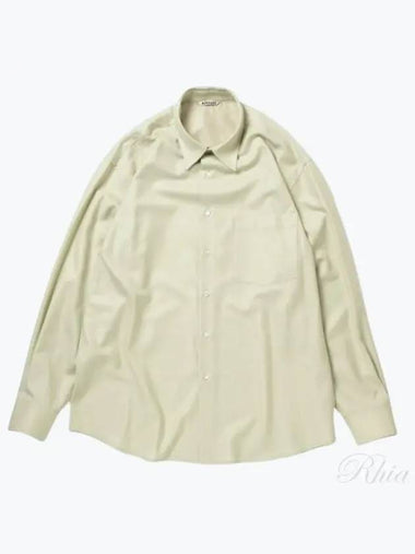 Super light wool shirt A23AS01OS khaki - AURALEE - BALAAN 1