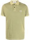 Men's Logo Patch Cotton Short Sleeve Polo Shirt Green - STONE ISLAND - 1