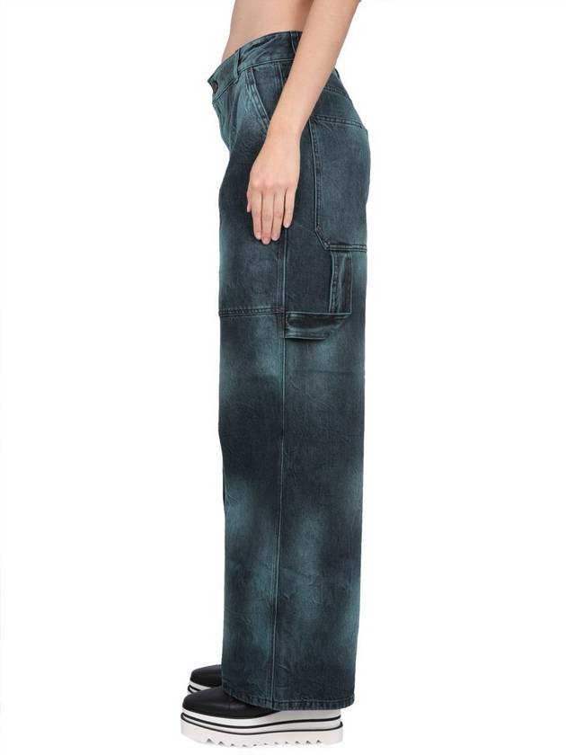 Denim Straight Pants 6D0150 3SPH403905 GREEN - STELLA MCCARTNEY - BALAAN 4