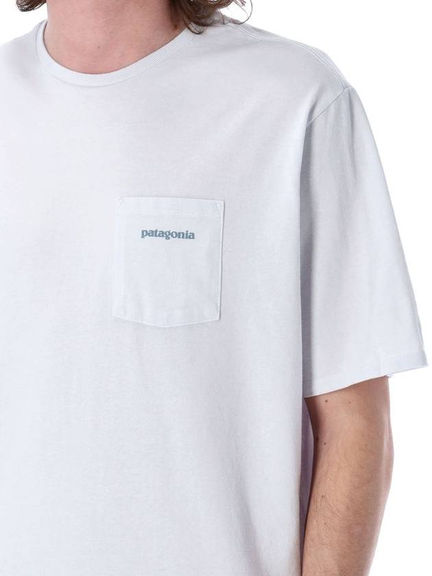 Men's Boardshort Logo Pocket Cotton Short Sleeve T-Shirt White - PATAGONIA - BALAAN 4