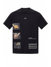 Print Cotton Short Sleeve T-Shirt Black - A-COLD-WALL - BALAAN 1