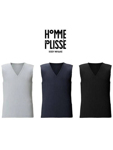 Best Homme Plissé Vest BASIC JE010 - ISSEY MIYAKE - BALAAN 1