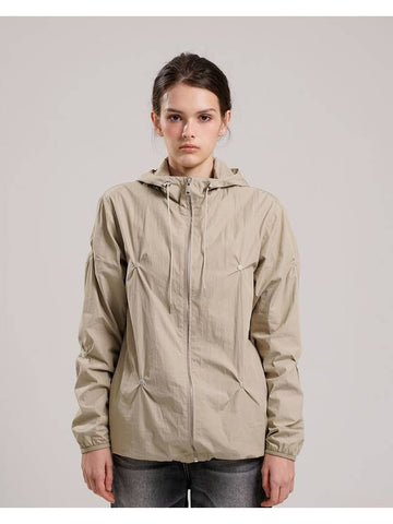 Snap Crinkle Track Jacket Beige - TUDE - BALAAN 1