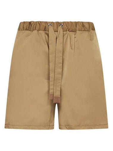 Women's Gabardine Banding Shorts Brown - MONCLER - BALAAN 1