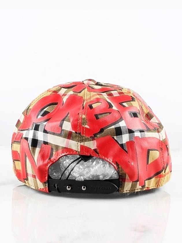 red graffiti ball cap - BURBERRY - BALAAN 4