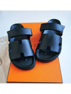 Chypre Velcro Sandals Black H222000ZH02 - HERMES - BALAAN 4