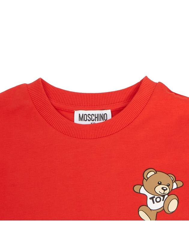 Kids short sleeved t shirt HUM04K LAA02 50109 Adults can wear - MOSCHINO - BALAAN 3