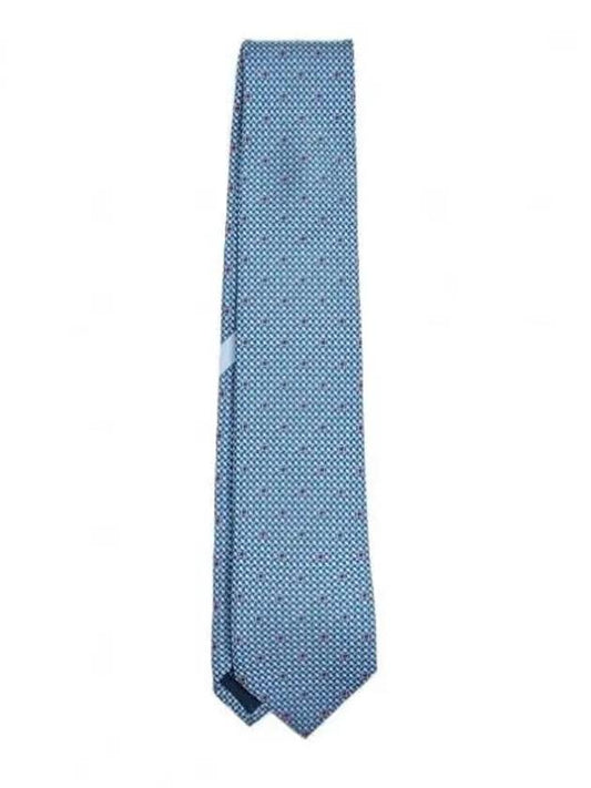 Gancini Print Silk Tie Blue - SALVATORE FERRAGAMO - BALAAN 2