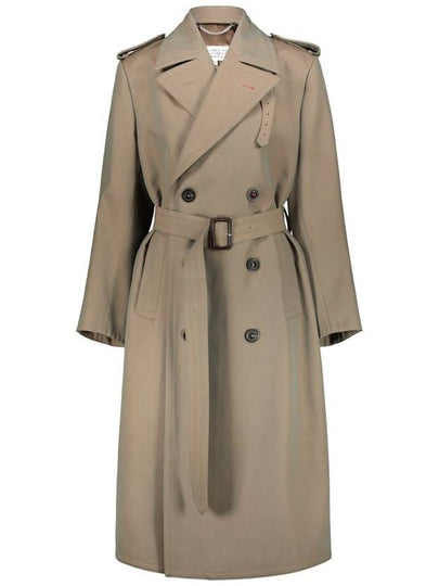 Men's Wool Belted Trench Coat Brown - MAISON MARGIELA - BALAAN 2