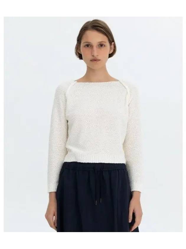 BOUCLE KNIT PULL OVER IVORY - BENSIMON - BALAAN 1